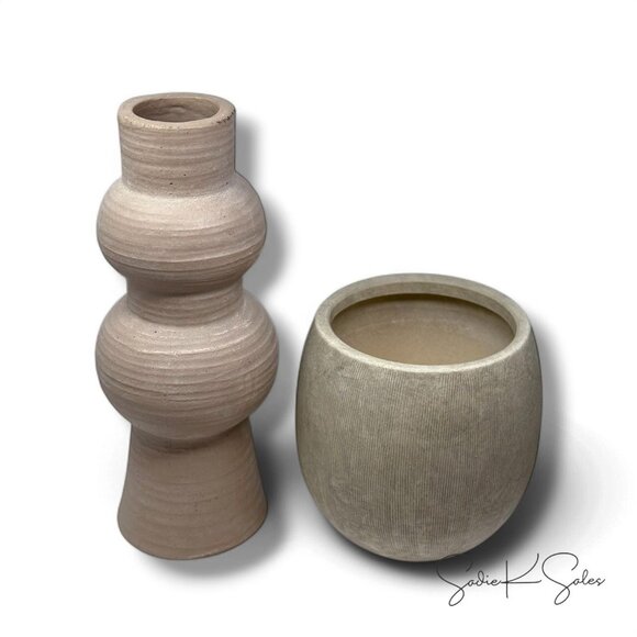 Threshold Large Ceramic Modern Malin Vase Earthenware Finish 15" Target 2022 NWT - Picture 8 of 8